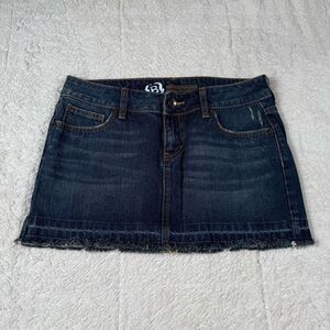 Vintage Y2K Bullhead Navy Women’s Denim Jean Mini Skirt